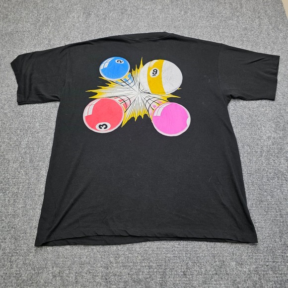 Vtg 1994 Wile E Coyote 8 Ball Pool Billiards Shirt Warner Bros Novel Teez XL - Picture 7 of 8